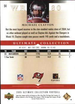 2005 Upper Deck Ultimate Collection #94 Michael Clayton Back