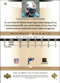 2005 Upper Deck Ultimate Collection #136 Channing Crowder Back