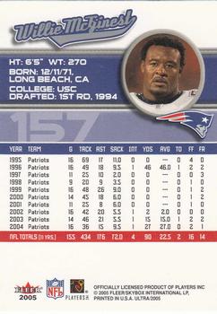 2005 Ultra #157 Willie McGinest Back