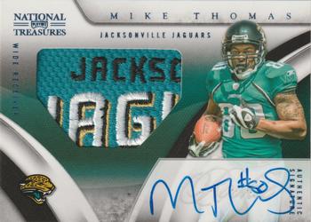 2009 Playoff National Treasures - Rookie Signature Material Platinum #123 Mike Thomas Front