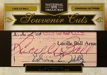 2009 Playoff National Treasures - Souvenir Cuts #28 Lucille Ball Front