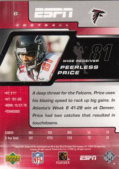 2005 Upper Deck ESPN #6 Peerless Price Back