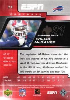 2005 Upper Deck ESPN #11 Willis McGahee Back
