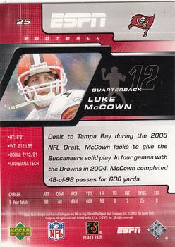 2005 Upper Deck ESPN #25 Luke McCown Back