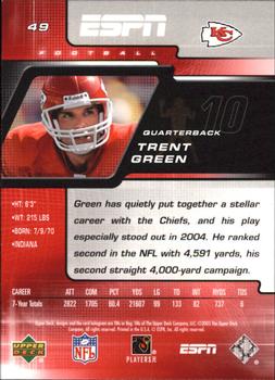 2005 Upper Deck ESPN #49 Trent Green Back
