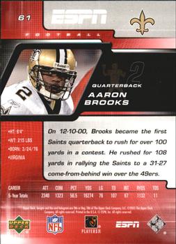 2005 Upper Deck ESPN #61 Aaron Brooks Back