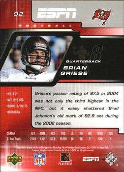 2005 Upper Deck ESPN #92 Brian Griese Back