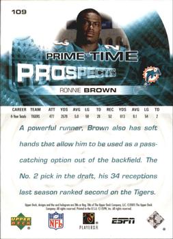 2005 Upper Deck ESPN #109 Ronnie Brown Back
