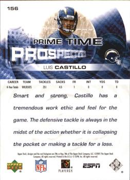2005 Upper Deck ESPN #156 Luis Castillo Back