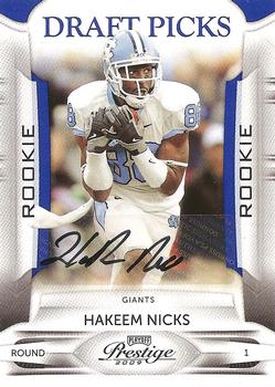 2009 Playoff Prestige - Draft Picks Autographs #142 Hakeem Nicks Front