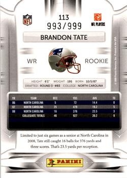 2009 Playoff Prestige - Draft Picks Light Blue #113 Brandon Tate Back