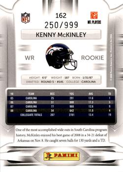 2009 Playoff Prestige - Draft Picks Light Blue #162 Kenny McKinley Back