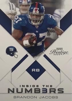 2009 Playoff Prestige - Inside the Numbers #2 Brandon Jacobs Front
