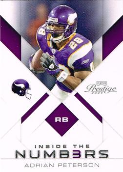 2009 Playoff Prestige - Inside the Numbers #7 Adrian Peterson Front