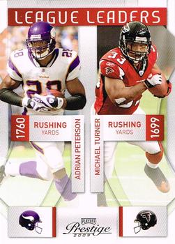 2009 Playoff Prestige - League Leaders #4 Adrian Peterson / Michael Turner Front