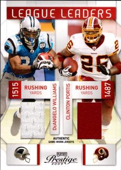 2009 Playoff Prestige - League Leaders Materials #5 DeAngelo Williams / Clinton Portis Front
