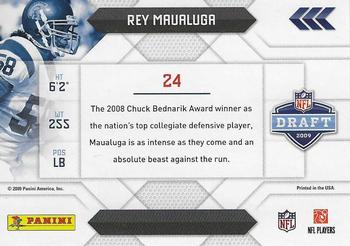 2009 Playoff Prestige - NFL Draft #24 Rey Maualuga Back