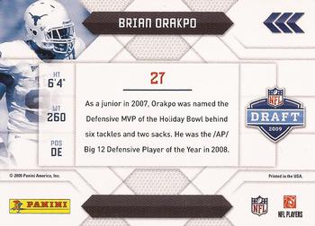 2009 Playoff Prestige - NFL Draft #27 Brian Orakpo Back