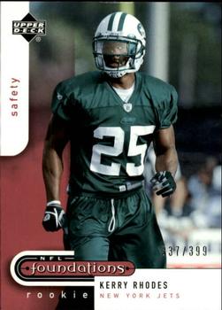 2005 Upper Deck Foundations #198 Kerry Rhodes Front