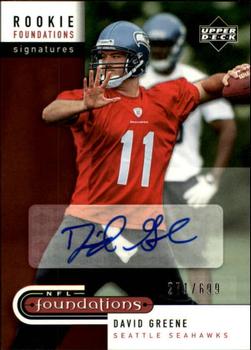 2005 Upper Deck Foundations #202 David Greene Front