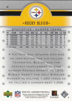 2005 Upper Deck Legends #4 Rocky Bleier Back