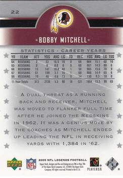 2005 Upper Deck Legends #22 Bobby Mitchell Back