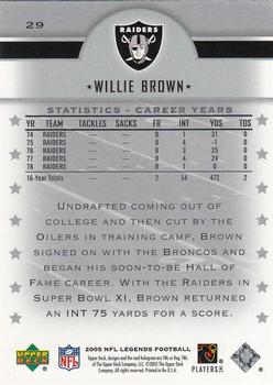 2005 Upper Deck Legends #29 Willie Brown Back