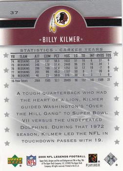2005 Upper Deck Legends #37 Billy Kilmer Back