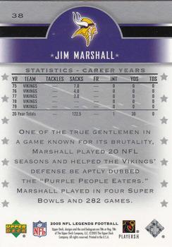 2005 Upper Deck Legends #38 Jim Marshall Back