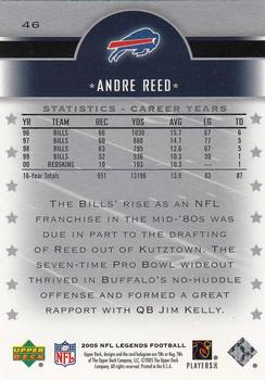 2005 Upper Deck Legends #46 Andre Reed Back