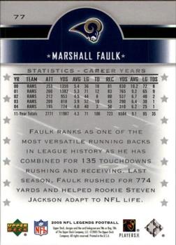 2005 Upper Deck Legends #77 Marshall Faulk Back