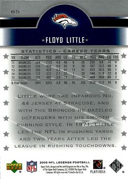 2005 Upper Deck Legends #65 Floyd Little Back