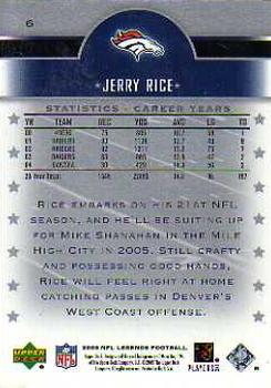 2005 Upper Deck Legends #6 Jerry Rice Back