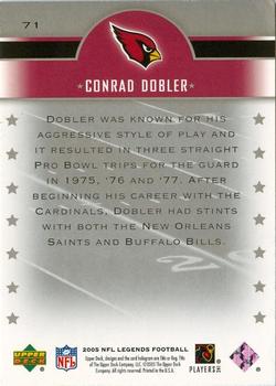 2005 Upper Deck Legends #71 Conrad Dobler Back