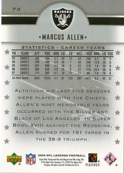2005 Upper Deck Legends #73 Marcus Allen Back