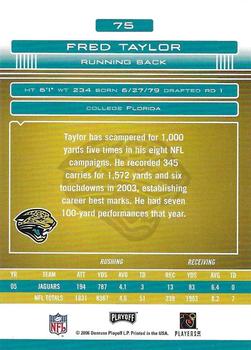 2006 Playoff Absolute Memorabilia #75 Fred Taylor Back