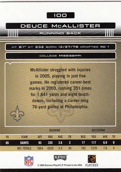 2006 Playoff Absolute Memorabilia #100 Deuce McAllister Back