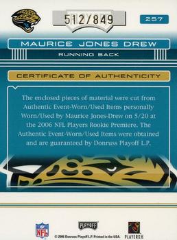 2006 Playoff Absolute Memorabilia #257 Maurice Drew Back