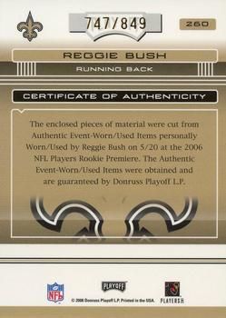 2006 Playoff Absolute Memorabilia #260 Reggie Bush Back