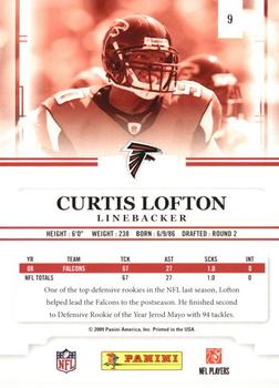 2009 Playoff Prestige - Rookie Review #9 Curtis Lofton Back