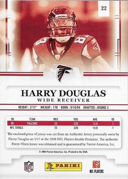 2009 Playoff Prestige - Rookie Review Materials #22 Harry Douglas Back