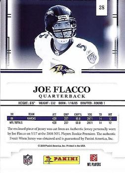 2009 Playoff Prestige - Rookie Review Materials #28 Joe Flacco Back