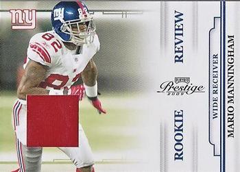 2009 Playoff Prestige - Rookie Review Materials #40 Mario Manningham Front