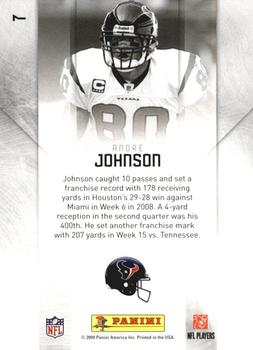 2009 Playoff Prestige - Stars of the NFL #7 Andre Johnson Back