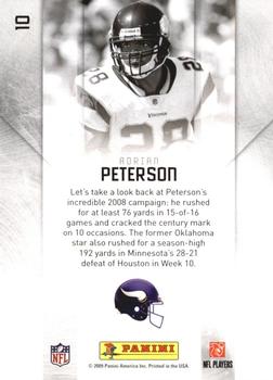 2009 Playoff Prestige - Stars of the NFL #10 Adrian Peterson Back