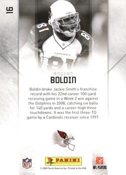 2009 Playoff Prestige - Stars of the NFL #16 Anquan Boldin Back