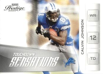 2009 Playoff Prestige - TD Sensations #15 Calvin Johnson Front
