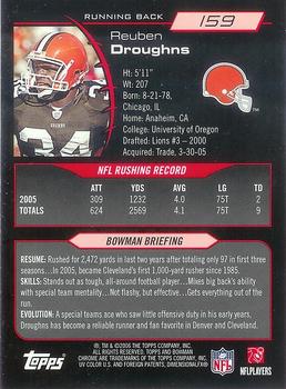 2006 Bowman Chrome #159 Reuben Droughns Back