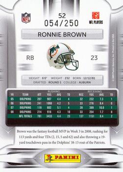 2009 Playoff Prestige - Xtra Points Gold #52 Ronnie Brown Back
