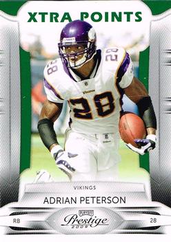 2009 Playoff Prestige - Xtra Points Green #55 Adrian Peterson Front